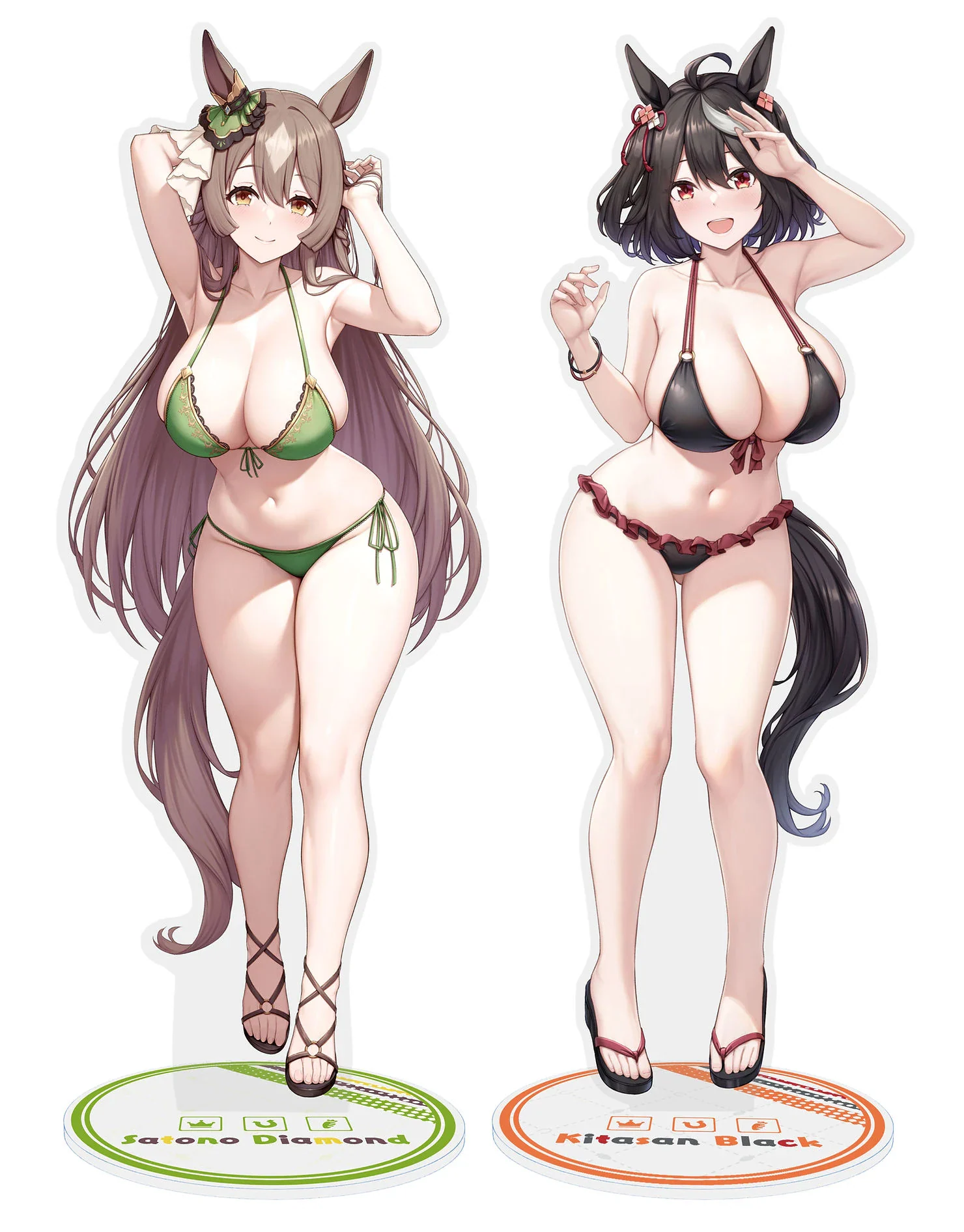 40 cm Swimsuit Kitasan Black and Satono Diamond Acrylic Stands Now Available for Pre-order!